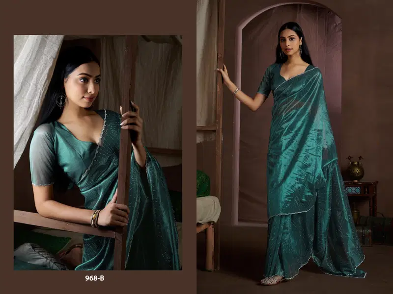 Mehek 968 A To R Organza Designer Party Wear Sarees Wholesale Shop In Surat